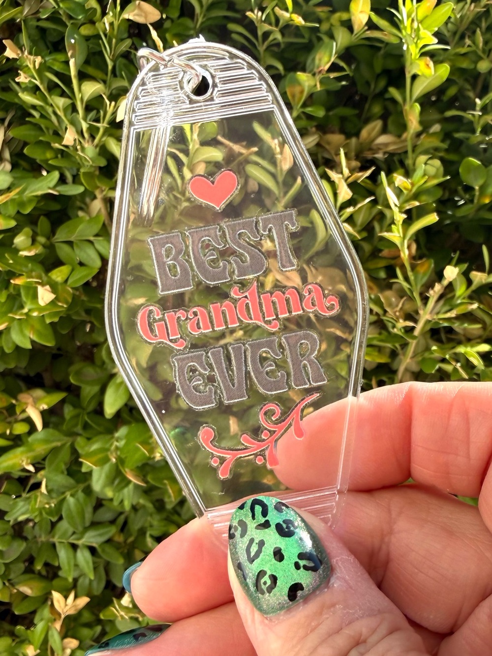 Vintage style motel key 3.5” keychain Best Grandma Ever gift idea